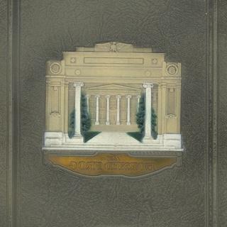 TCU年鉴封面，印有校园建筑的浮雕插图，以及“角蛙”和“1926”字样.